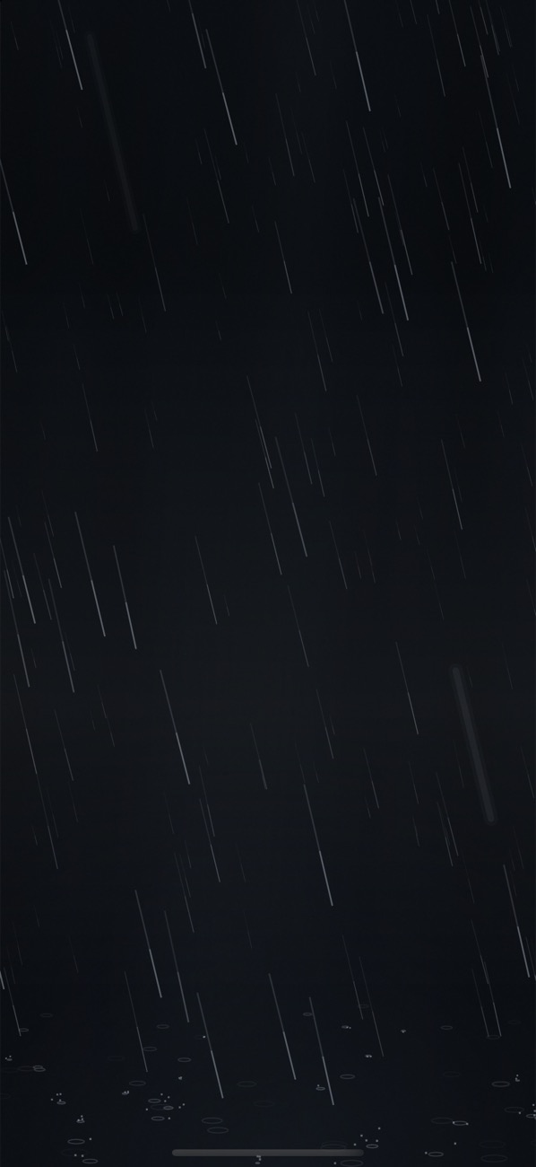 雨幕场景，夜里只有雨丝